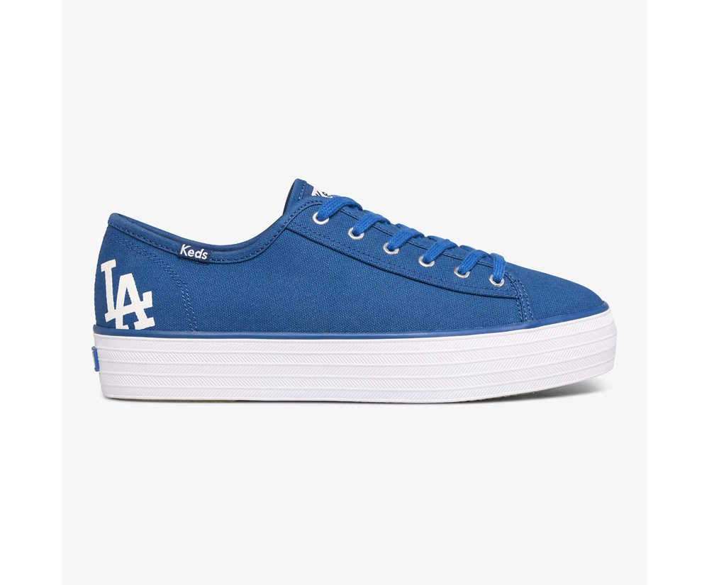 Keds Womens Sneakers Blue - Triple Kick MLB® - 103RGNQWS